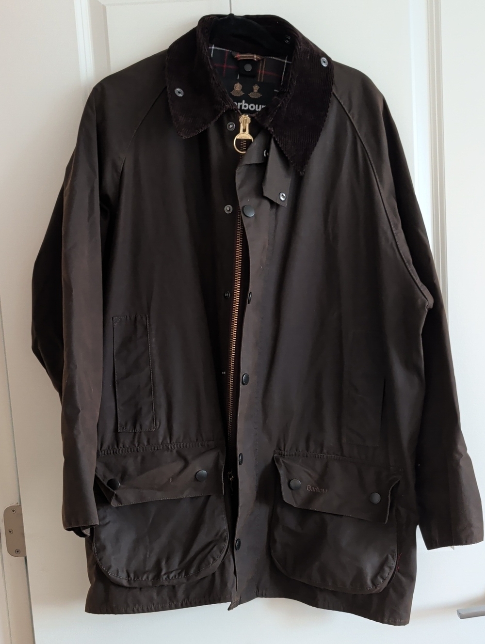 Barbour Classic Beaufort Waxed Cotton Raincoat with Hood